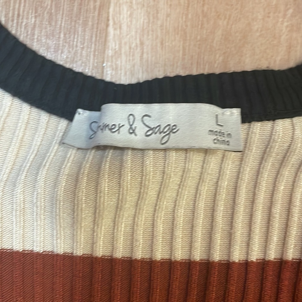 Striped Rib Knit Dress - Picture 5 of 5